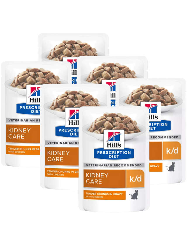 HILL'S PD Prescription Diet Feline k/d Kurczak - saszetka 6 x 85g