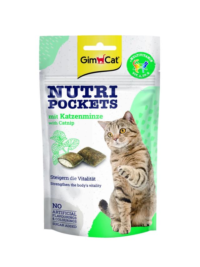 GIMCAT NUTRI POCKETS Przysmak z kocimiętką 60g