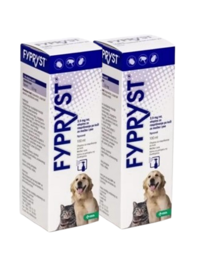 KRKA Fypryst Spray dla psa i kota 2x100ml