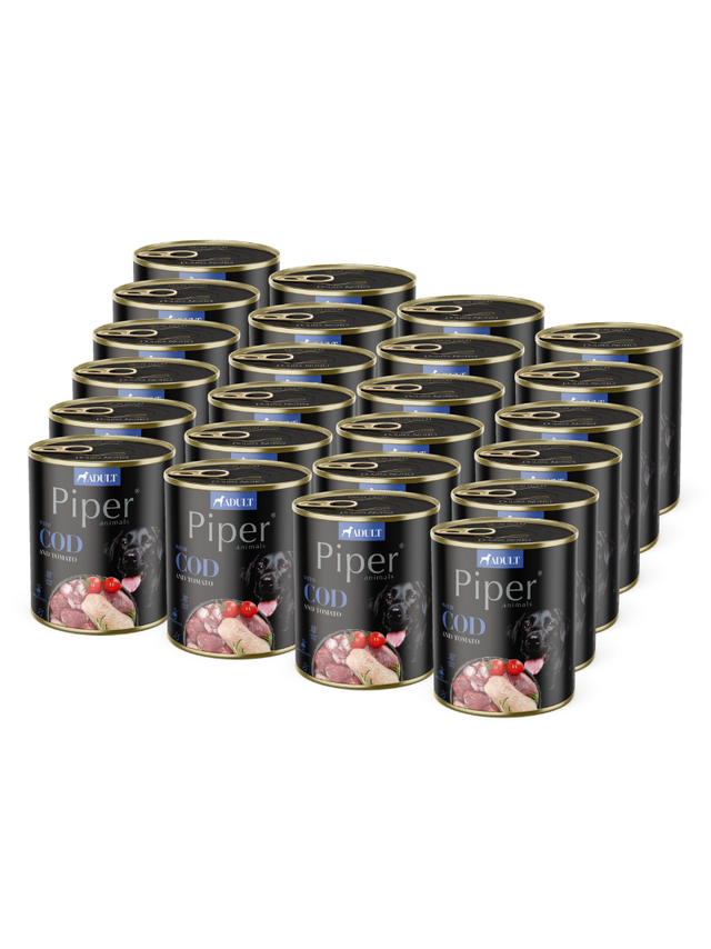 DOLINA NOTECI Piper dla psa z dorszem i pomidorem 24x800g