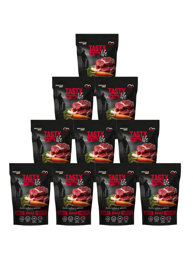 Tasty Dogs Life Danie z wołowiną w galaretce 10x500g