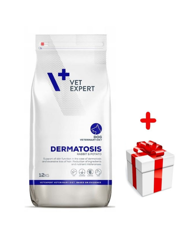 VETEXPERT Dog Dermatosis Rabbit&Potato 12kg + niespodzianka dla psa GRATIS!