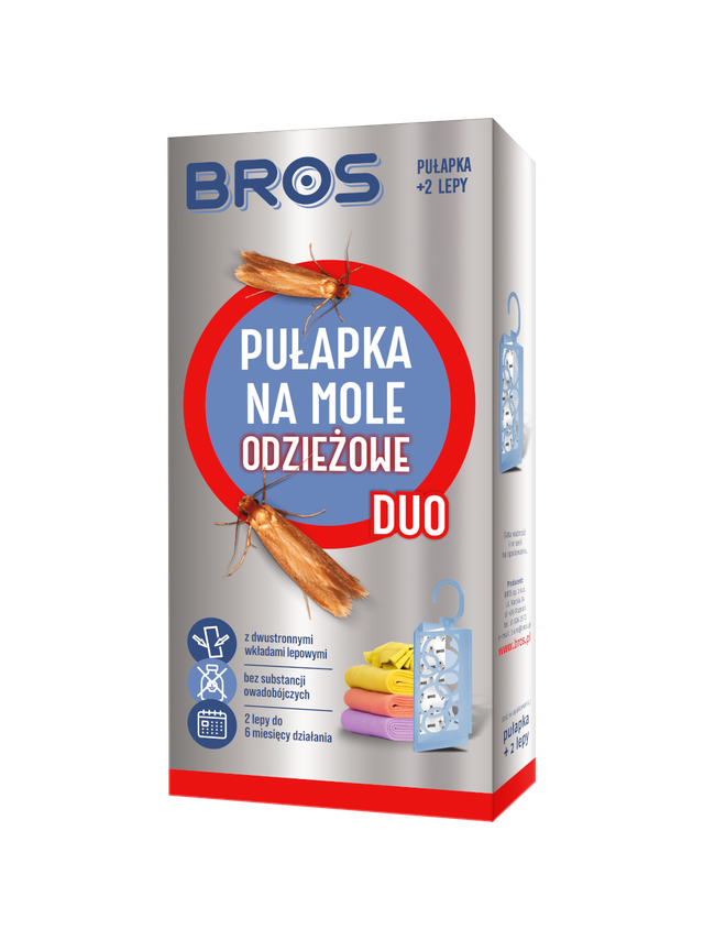 BROS PUŁAPKA NA MOLE ODZIEŻ. DUO+2 WKŁADY