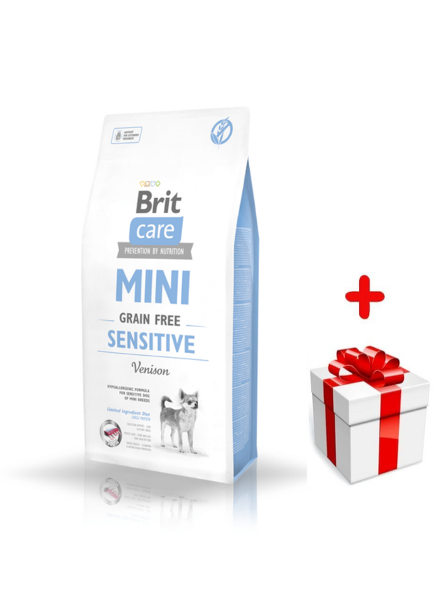 BRIT CARE Mini Grain-Free Sensitive 400g + niespodzianka dla psa GRATIS!