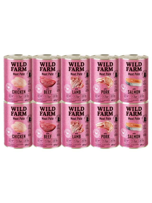 WILD FARM Pate Mix smaków 10x400g