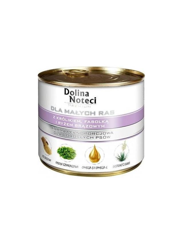 Dolina Noteci PREMIUM dla psów małych ras z królikiem, fasolką i ryżem 185g