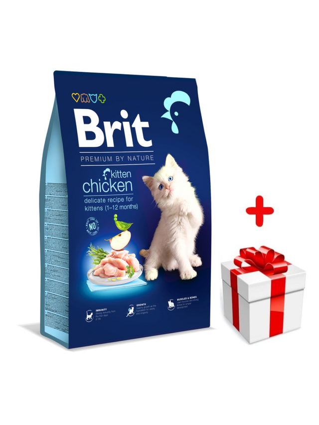 BRIT Premium By Nature Kitten 300g + niespodzianka dla kota GRATIS!