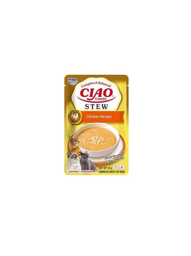 INABA  Cat Ciao Entrée Stew - kremowa potrawka dla kota o smaku kurczaka 40g