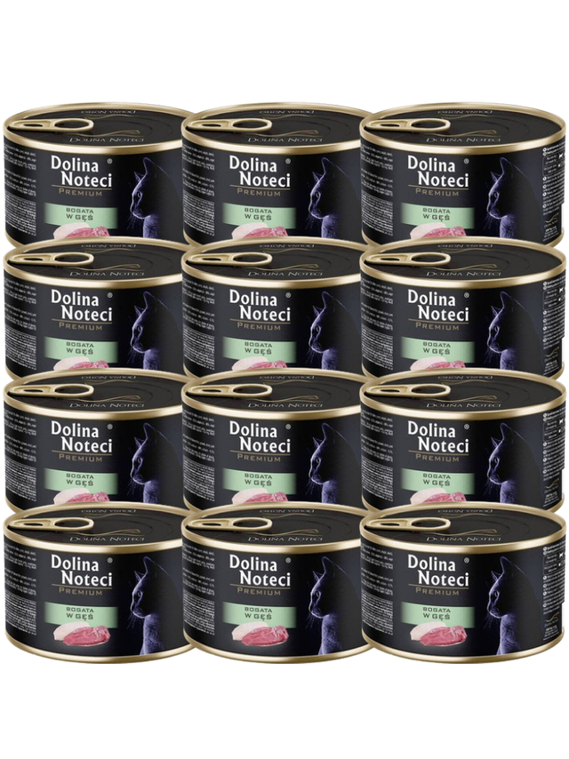 DOLINA NOTECI Premium dla kota bogata w gęś 12x185g