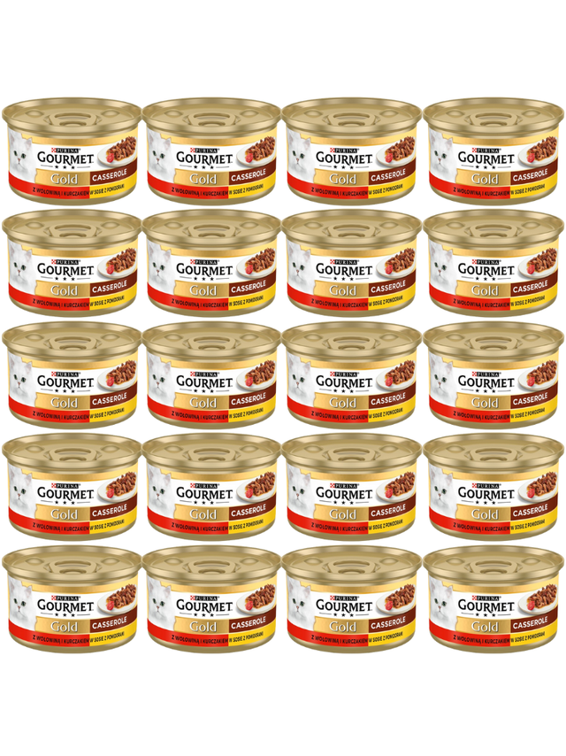 Purina Gourmet Gold z wołowiną i kurczakiem w sosie z pomidorami 72x85g