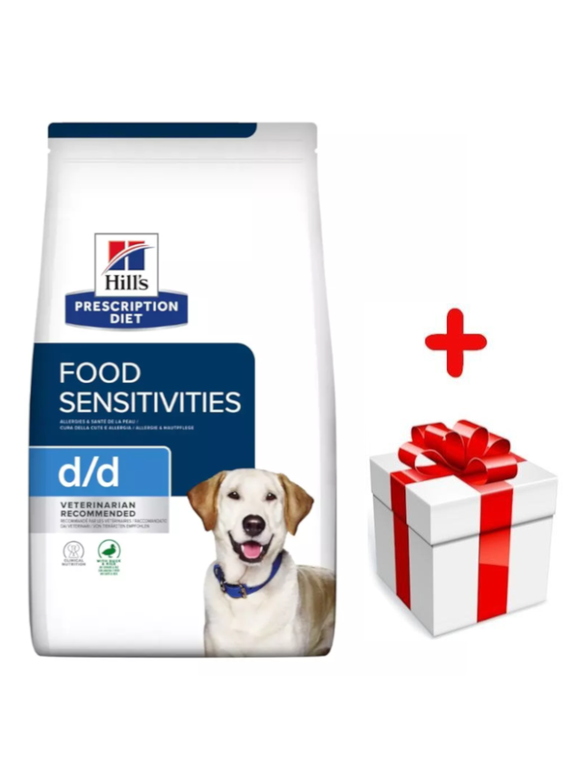 HILL'S PD Prescription Diet Canine d/d Kaczka i Ryż (Duck and Rice) 12kg + niespodzianka dla psa GRATIS!