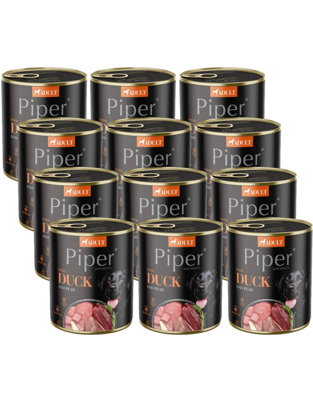 DOLINA NOTECI Piper dla psa z kaczką i gruszką 12x800g