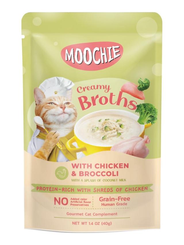 MOOCHIE Creamy Broths With Chicken & Broccoli Grain-Free 40g