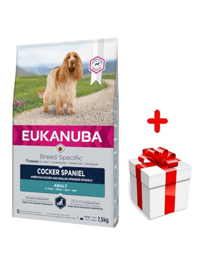 EUKANUBA Adult Cocker Spaniel 7,5kg + niespodzianka dla psa GRATIS!