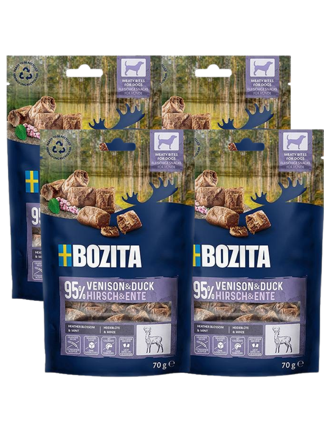 BOZITA Meaty Bites kaczka z dziczyzną przysmak pies 4x70g
