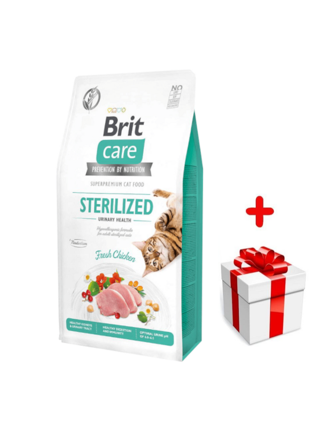 BRIT Care Cat  Grain- Free Sterilised Urinary Health 7kg + niespodzianka dla kota GRATIS!