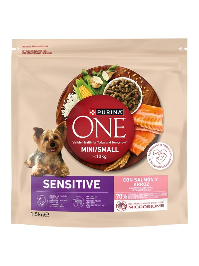 Purina One Sensitive Mini/Small Karma dla psów z łososiem i ryżem 1,5 kg