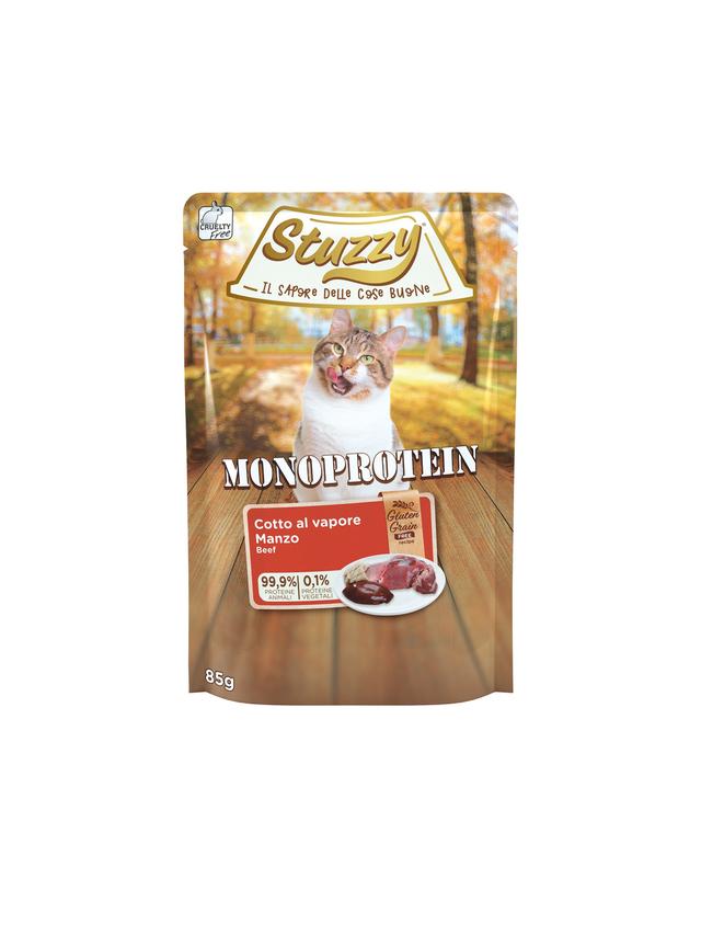 Stuzzy Monoprotein, karma mokra, dla kota, świeża wołowina, 85 g, saszetka