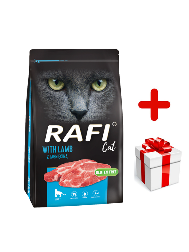 DOLINA NOTECI Rafi Cat karma sucha dla kota z jagnięciną 7kg + niespodzianka dla kota GRATIS!
