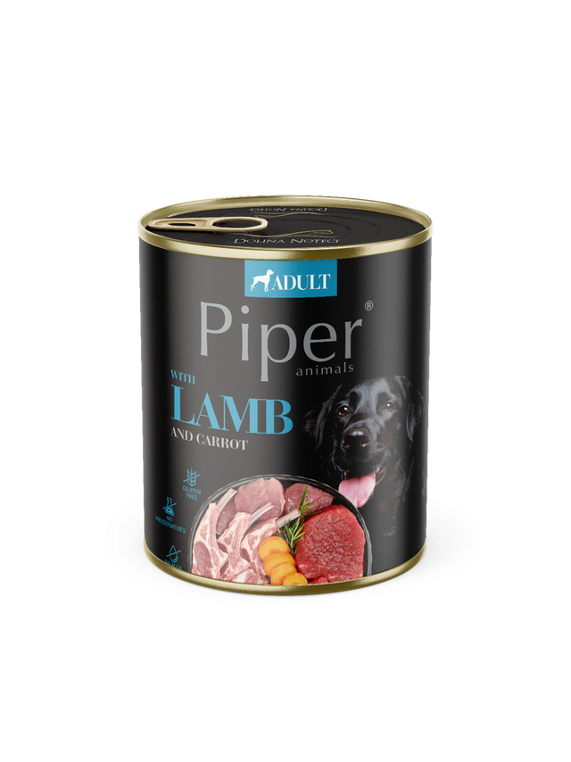 DOLINA NOTECI Piper dla psa z jagnięciną i marchewką 800g
