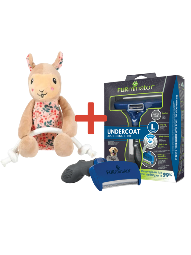 FURMINATOR dla psów długowłosych - Large + Zabawka dla psa GRATIS!