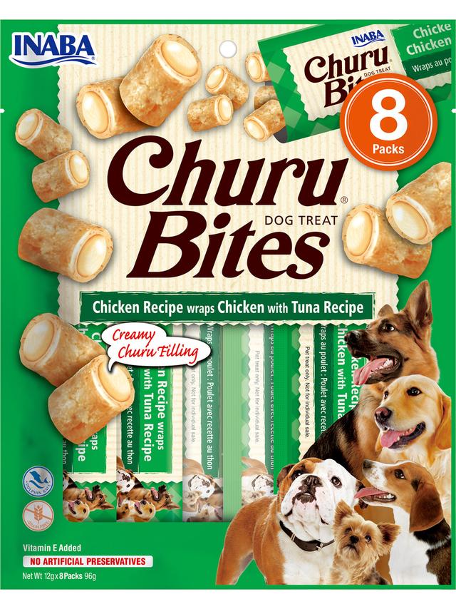 INABA  Churu Bites dla psa o smaku kurczaka i tuńczyka 8x12g