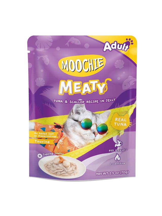MOOCHIE Tuna & Scallop In Jelly 70g mokra karma dla kota (Tuńczyk i przegrzebki w galaretce)