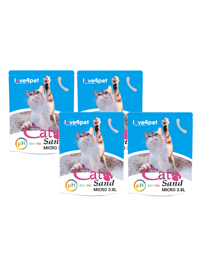 Żwirek Silikonowy dla Kota Cat Sand Micro - PH Control 4x3,8l (Zmienia kolor, aby sprawdzić wczesne oznaki choroby)