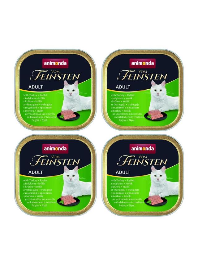 ANIMONDA Vom Feinsten Adult Cat smak: z indykiem i królikiem 32x100g