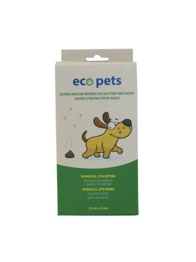 ECO PETS Ekologiczne worki na odchody 270 szt ( 18x15)