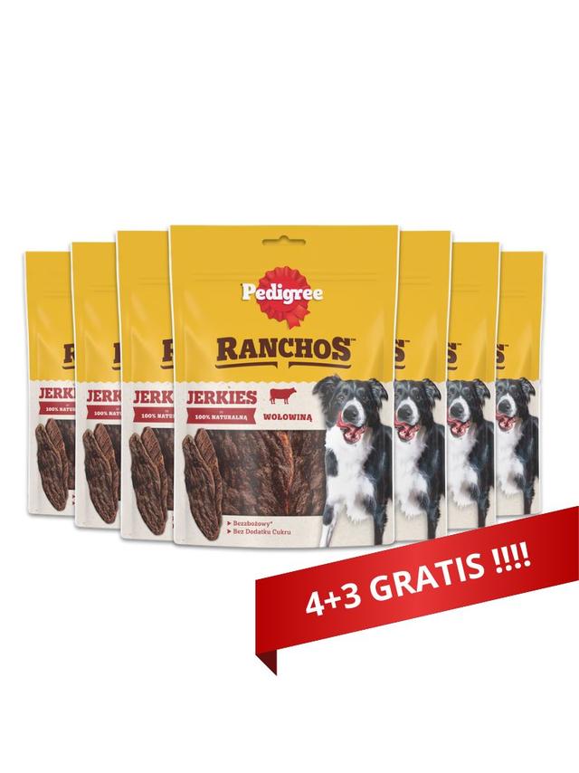 PEDIGREE Ranchos bezzbożowe przysmaki dla psa z wołowiną 7x70g