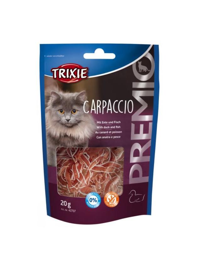 TRIXIE  Przysmak Premio Carpaccio z kaczką i dorszem 20g