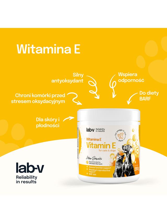 Lab-v Witamina E – naturalna ochrona antyoksydacyjna komórek 200 g