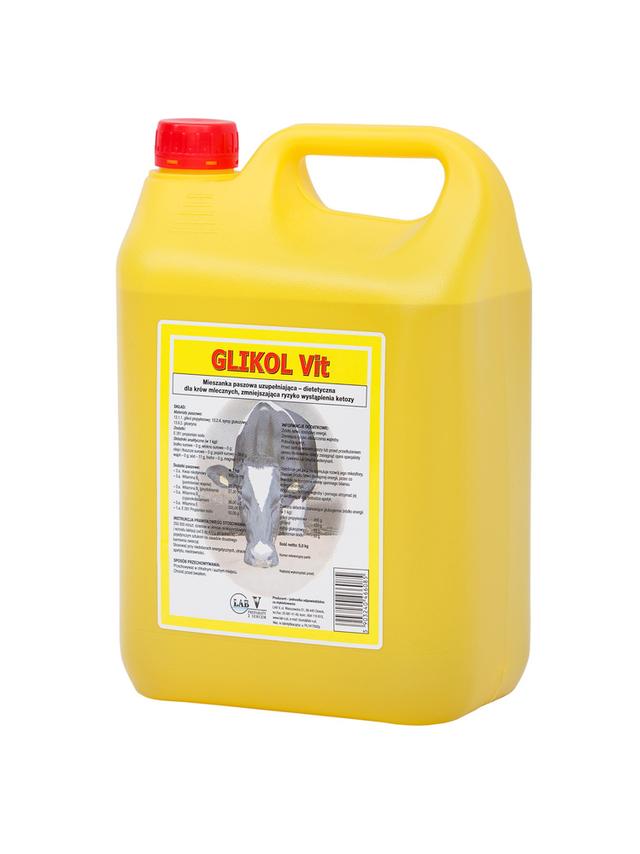 Lab-v Glikol Vit - Mieszanka Paszowa Uzupełniająca Dietetyczna Dla Krów Mlecznych Zmniejszająca Ryzyko Wystąpienia Ketozy 20kg