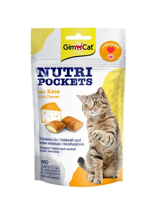 GIMCAT NUTRI POCKETS Przysmak z serem 60g