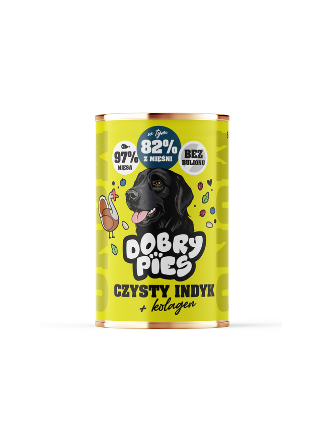 Dobry Pies Mono Indyk z kolagenem 400g