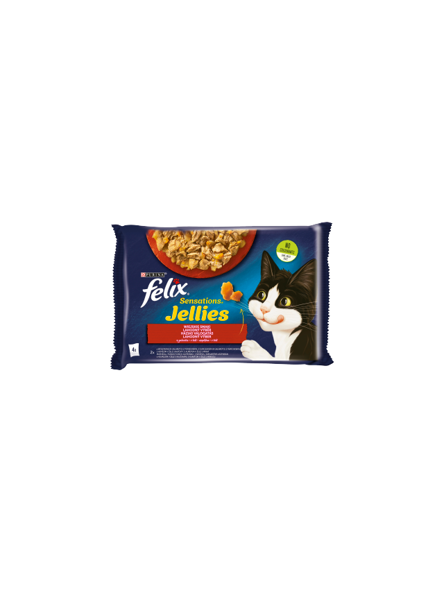 FELIX Sensations Jellies Karma dla kotów wiejskie smaki w galaretce 4x85g