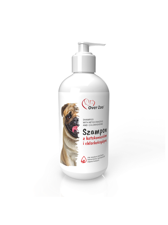 OVER ZOO Szampon z ketokonazolem chlorheksydyną 250ml