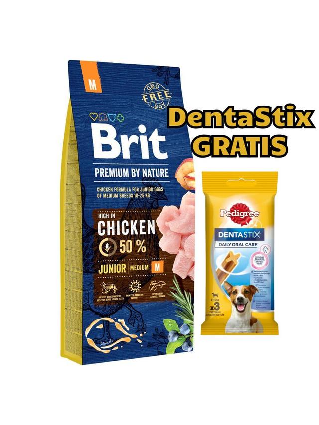 BRIT Premium By Nature Junior M 15kg / opakowanie uszkodzone (8941,8726) !!!