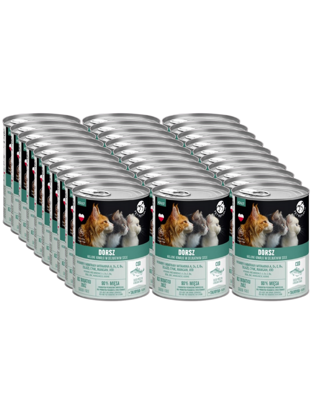 PetRepublic kawałki w sosie z dorszem 30x400g dla kota
