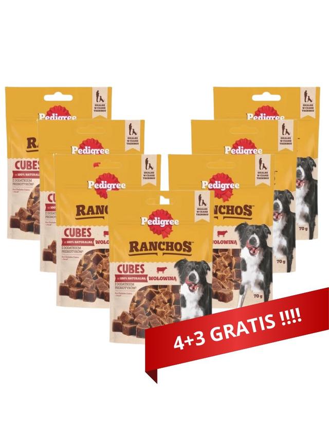 PEDIGREE® Ranchos™ Cubes z wołowiną 7x70g