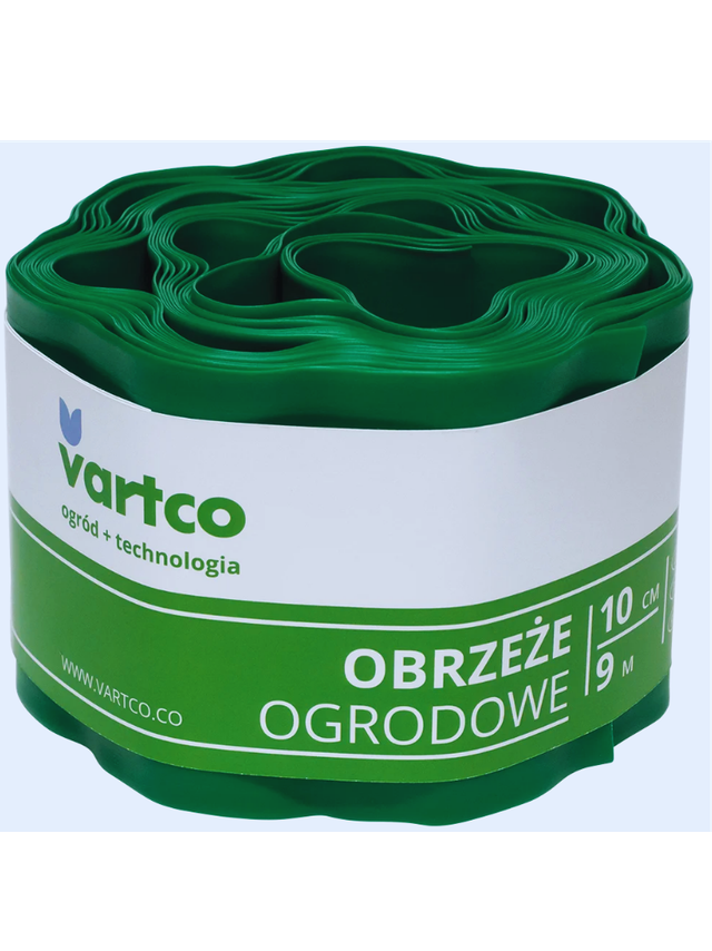 Obrzeże ogrodowe faliste zielone 15cm 9mb