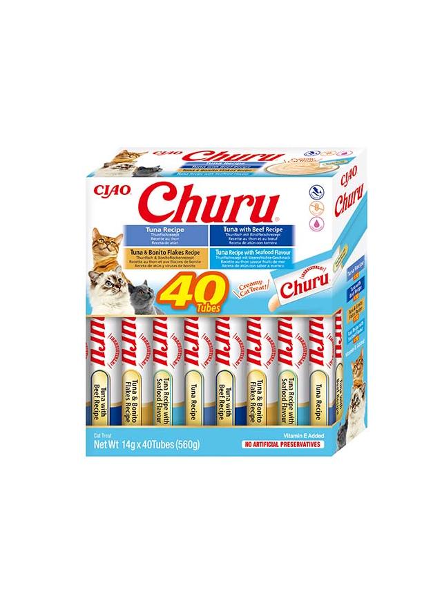 INABA  Churu dla kota - mix smaków z tuńczykiem 40x14g