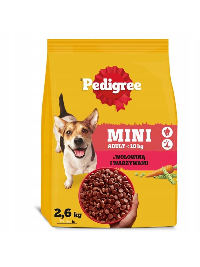 Pedigree Adult Mini dla psów małych ras z wołowiną i warzywami 2,6 kg