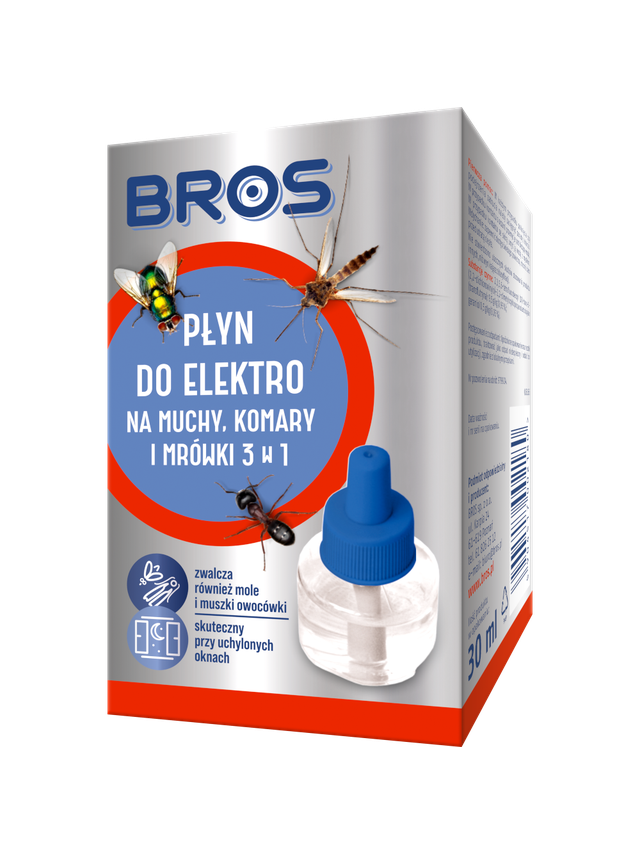 BROS - Płyn do elektro na muchy, komary i mrówki 30ml