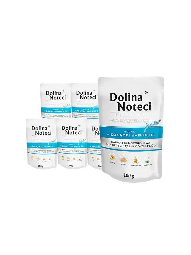Dolina Noteci PREMIUM dla psów małych ras JUNIOR bogata w żołądki jagnięce saszetka 10x100g