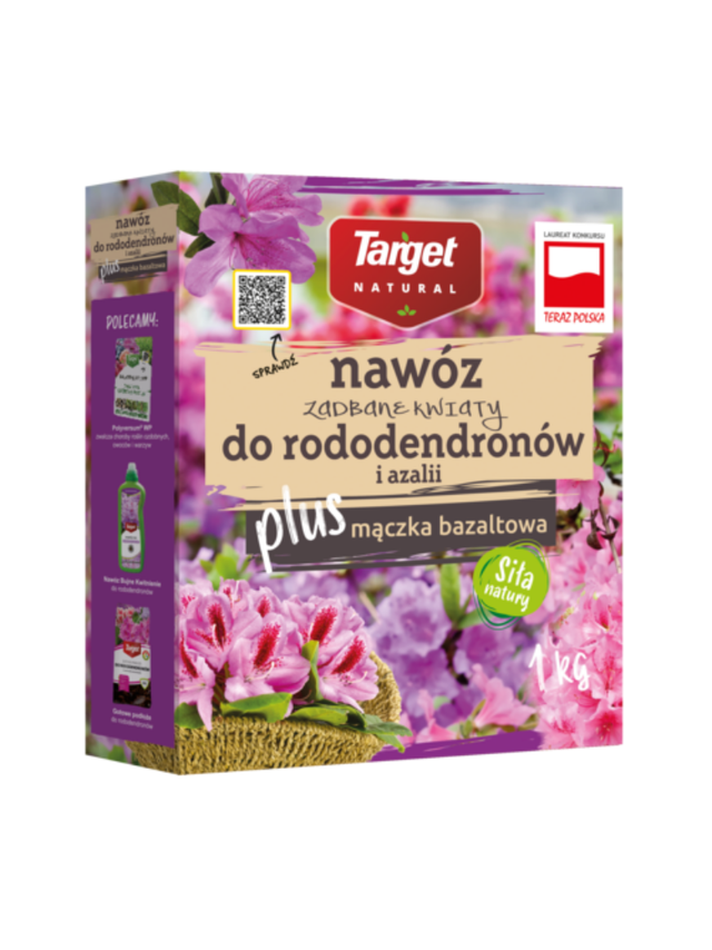 NAWÓZ ZADBANE KWIATY DO RODODENDRONÓW I AZALII Z MĄCZKĄ BAZALTOWĄ 1 KG