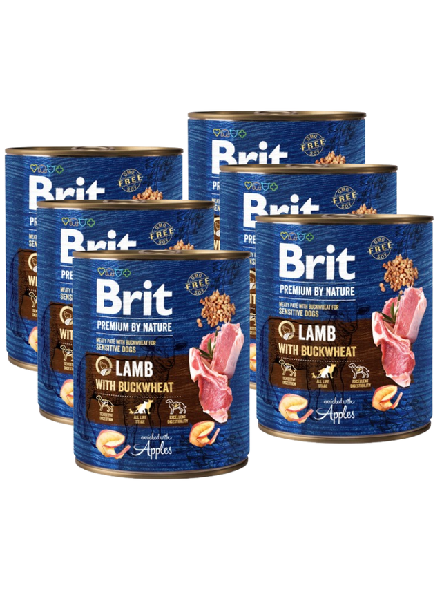 BRIT Premium by Nature Lamb With BUCKWHEAT 6x800g