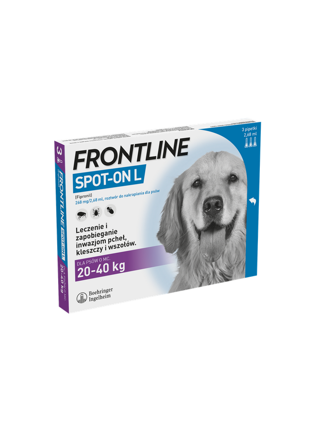 Frontline Spot On Pies L 20-40 kg trójpak L 3x2,68 ml
