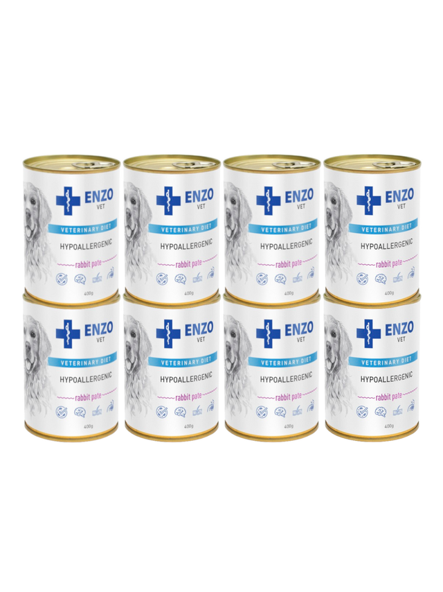 ENZO VET Hypoallergenic dieta hypoallergiczna z królikiem dla psów 8x400g